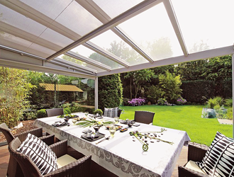 Terrazza terrace cover glass roof system
